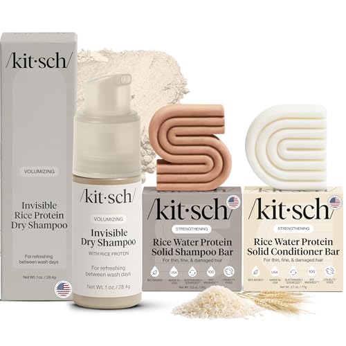 Kitsch Rice Water Protein Shampoo & Conditioner Set with Volumizing Dry Shampoo Powder – 3-Piece Hair Care Bundle image 5