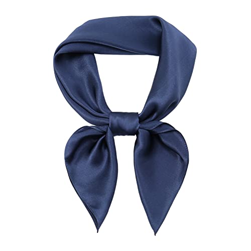 RIIQIICHY Head Scarf for Women Hair Scarf Silk Scarf for Hair Wrapping at Night 27.5 × 27.5 inches Navy