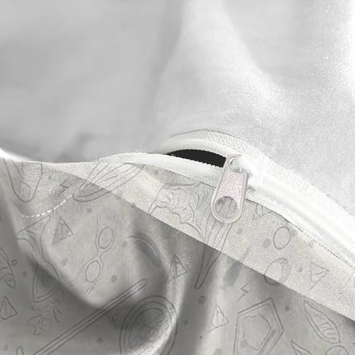 Housse de couette magique en microfibre douce anti-pli lit simple - 8