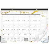 2021-2022 Desk Calendar - Desk Calendar 2021-2022 Desk/Wall Monthly Calendar Pad, 17" x 12", July 2021 - December 2022, Ruled Blocks, Colorful Marble