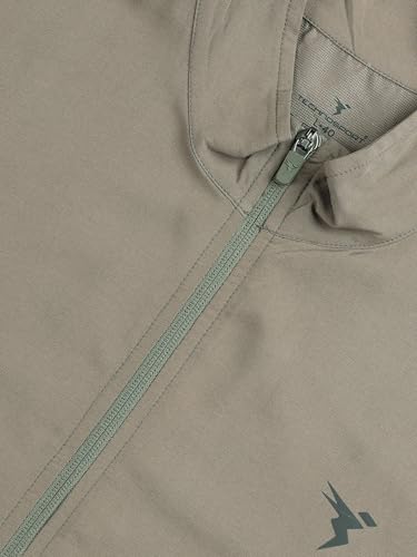 Image of TECHNOSPORT Men's Regular Fit Plus Size Solid Active Jacket With Techno Lite, UPF50+ Sun Protection