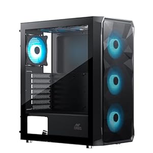METHEI Gaming Desktop Computer, (Core i5-12400F 4.40GHz, /16 GB DDR4 RAM, /512 GB NVMe SSD, /4 GB GT 730 Graphics, /RGB Cabinet, /Win 11,MS Office Trial)