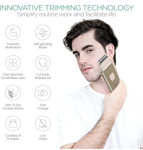 Image of Endzone Boli RSCW-A1 Runtime: 45 Min European Style Rechargeable Trimmer Shaver For Men And Women (Apple)(Golden)