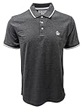 Original Penguin Men's Contrast Tipping Short Sleeve Polo Shirt (Small, Dark Charcoal Heather)