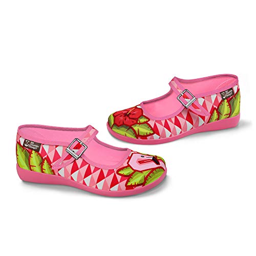 Image of Hot Chocolate Design Chocolaticas Funky Ballerina Mary Jane for Women, Flamingo, 8 Women