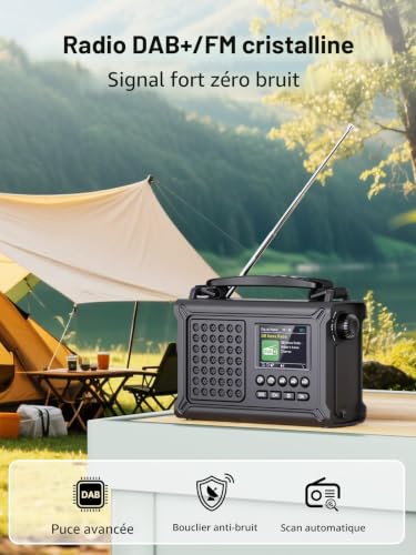 Radio d'urgence Dab+ autonome ROCAM pour panne de courant et SOS