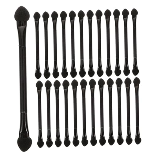 Ipetboom 25pcs Dual-end Eye Shadow Sticks Sponge Brush Sponge Applicator Set Easy to Use Makeup Tools for Beginners