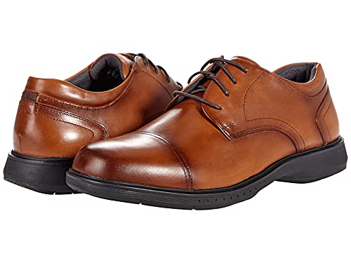 Image of Nunn Bush Men's Pro Cap Toe Oxford with Kore Slip Resistant Comfort Technology