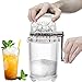 CZ-XING Crushed Ice Maker Broyeur à glace manuel en acier inoxydable avec manivelle, broyeur à glace d'été transparent, hachoir à glace pour bar, cuisine glacée, accessoires de boisson (transparent)