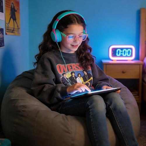 Image of Ultra-Light Blue Light Blocking Glasses with Case for Kids and Teens,Anti Eyestrain &UV400