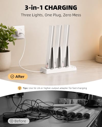 EZVALO Under Cabinet Lighting with Charging Station, Motion Sensor Lights