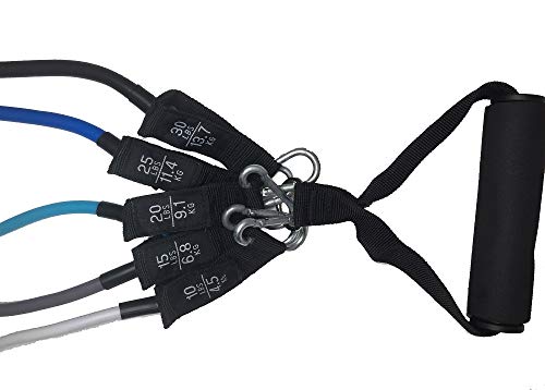 Kit Tubing Elástico 11 Itens - Treinamento Funcional Pilates Azul