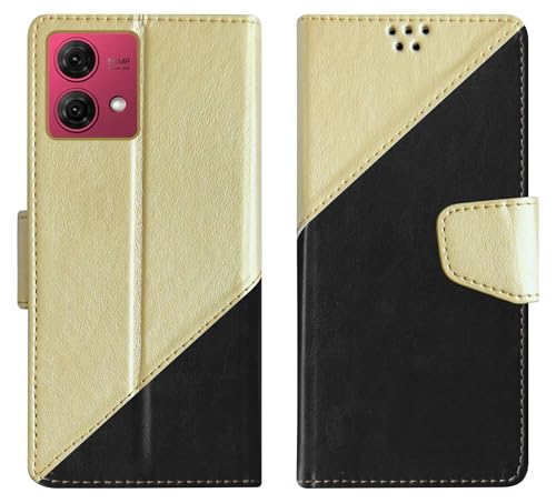 Image of SBMS Flip Cover for Motorola Moto G84 5G Back Cover Case with Magnatic Closure | Inbuilt Stand | Card Pocket & Money Pocket (Multi Black)