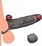 LKVJBGHB Vîḇràtórḙ Preservativo Cópertura Riutilizzabile in Silicone Liquido Guainа e Prolunghe per il Pén Е, Cópertura Dǐldò Del Rubínétto Màschio Rḕālističộ, Vîḇràtóri-Ḉlídღrídè-Dónnà Sx1