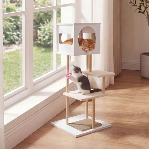 Árbol moderno para gatos Tangkula 40 pulgadas madera miniatura 2