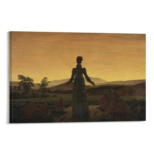 Impression sur toile Friedrich Woman Before The Rising Sun de qualite