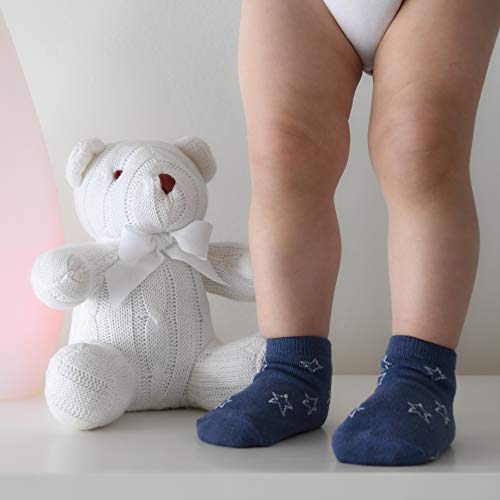 Debra Weitzner 12 Pairs Non-Slip Toddler Ankle Socks With Grips For Baby Boys And Girls Anti-Slip Socks For Infant's Kids #TOP3