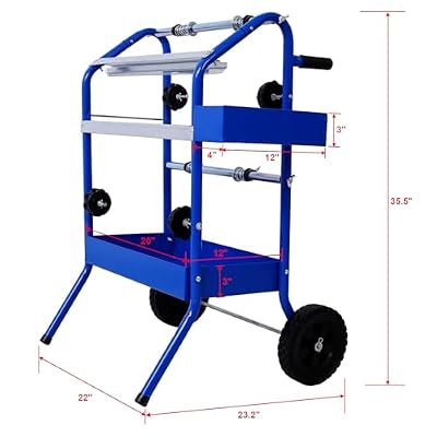18 Multi-Roll Masking Paper Machine - with Storage Trays - Indoor & Outdoor Decoration Spray Paint Masking Auto Body Paint & Repair Shop Prep Blue