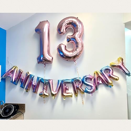 Image of Number Balloons Rose Gold 1 Balloon 40 inch for 1st Birthday Decoration | Saturated Color, Large 40 in, With Straw & Hanging Hole, For Back-to-School Season, Wedding, Christmas, New Year, Anniversary