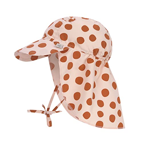 Preisvergleich Produktbild LÄSSIG Baby Kinder Sonnenhut Strandhut Sommerhut Sonnenschutz Kinderhut Babymütze Nackenschutz Atmungsaktiv UV-Schutz 80 / Sun Protection Flap Hat Dots powder pink, 3-6 Monate, Größe: 43 / 45