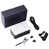 CYBERNOVA Mini Compresseur Aérographe Set avec Pistolet Double Action 0.4mm, Kit Airbrush pour Maquillage, Décoration de Gâteaux, Artisanat, Nail Art