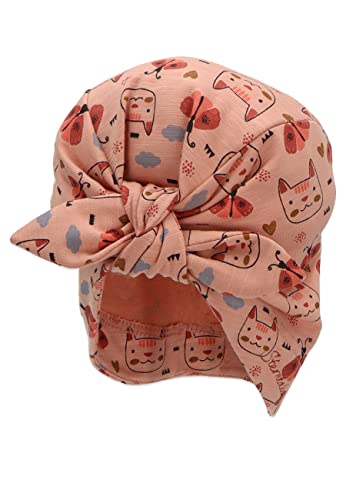 Sterntaler Mädchen Knotenmütze Cat Beanie-Mütze, zartrosa, 43