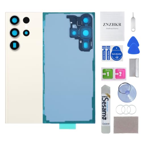 Back Glass Replacement for Samsung Galaxy S23 Ultra(6.8 inch,Cream)