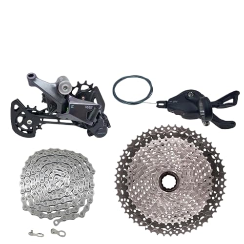 Groupet de bicicleta de montaña MTB de 12 velocidades con palanca de cambio de desviación 1x12 y casete tipo HG compatible con Deore M6100 46T 50T 52T(52T No Windows)