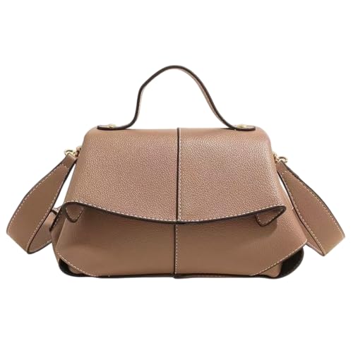 Generic Women Handbag PU Leather Shoulder Crossbody Flap Tote(Khaki)
