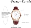 Aroncent Relojes de pareja para San Valentín: juego de relojes a juego para él y ella, resistentes al agua, cuarzo analógico, múltiples estilos, regalo perfecto para enamorados 4