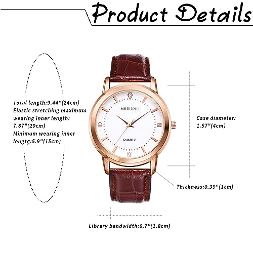 Montres de Saint-Valentin pour couple Aroncent en cuir et quartz