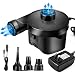 OKPOW Electric Air Pump for Inflatables 110V AC/12V DC Quick-Fill Pump for Air Mattresses Beds Inflatables Floats Pool