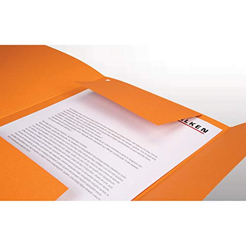 Original Falken 25er Pack Einschlagmappe. Made in Germany. Aus Recycling-Karton mit 3 Innenklappen für DIN A4 orange Juris-Mappe Sammelmappe Dokumentenmappe Aufbewahrungsmappe