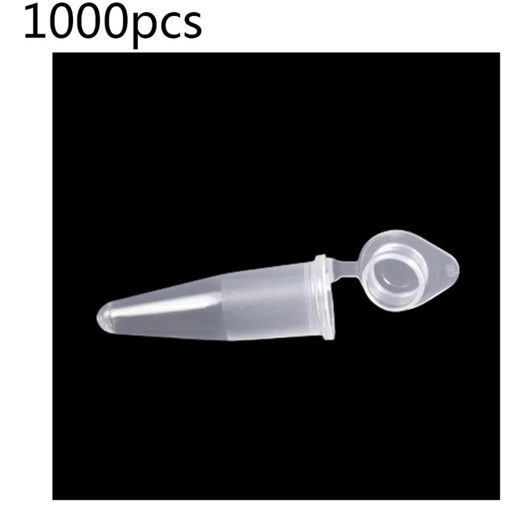 Instrumentos y Equipos de Laboratorio Tubo de centrífuga de pared ultrafina con tapa plana de 0,2 ml y 0,1 ml (paquete de 1000)(0.1ml)