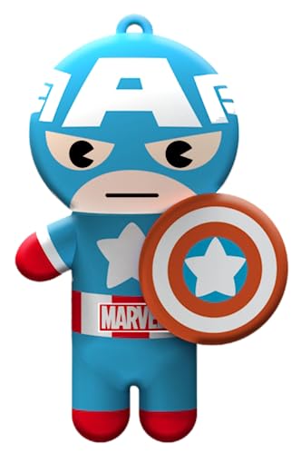 Lip Smacker Marvel Collection, Captain America Aromatisierter Lippenbalsam für Kinder mit Schlüsselanhänger, Feuchtigkeitsspendend und Erfrischend, 1 Stück