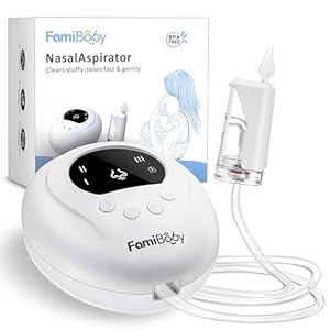 Electric Nasal Aspirator for Babies and Toddlers | Baby Nose Sucker with 3 Suction Levels | Easy-to-Clean Nose Aspirator for Babies | Portable Booger Sucker