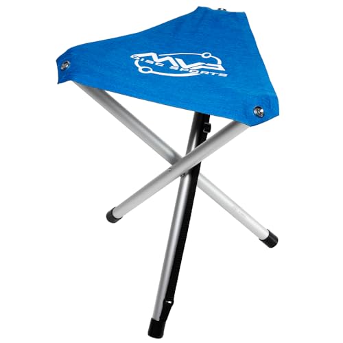 MVP Disc Sports Large Tripod Disc Golf Stool (Heather Blue)