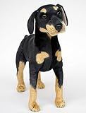 Wagner 1033 - Plüschtier Hund Rottweiler - stehend - 60 cm Kuschelhund Stofftier