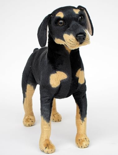 Wagner 1027 - Plüschtier Hund Rottweiler - stehend - 51 cm Kuschelhund Stofftier