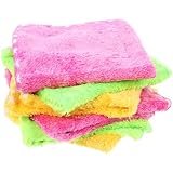ifundom Paños de Cocina de Coral Polar 6 Piezas 25X25 CM Multicolor Paños Absorbentes Reutilizables para Lavar Platos y Limpieza Doméstica Toallas de Mano de Secado Rápido y Lavables a