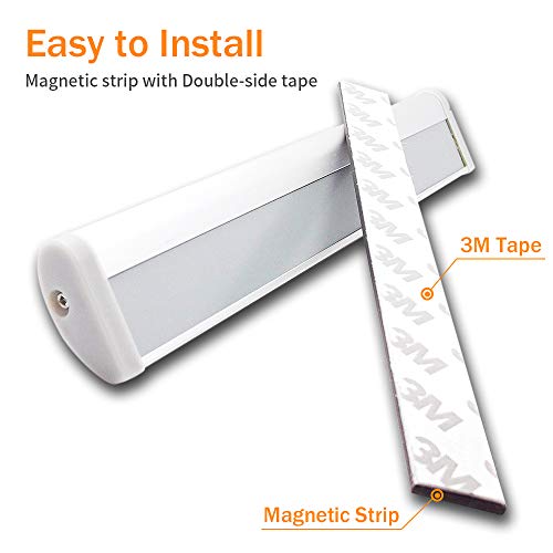 Kuled 10-led Wireless Motion Sensing Stick-on Anywhere Step LED Light Bar with Magnetic Strip, Pure White, 3-Pack - Thumbnail 3