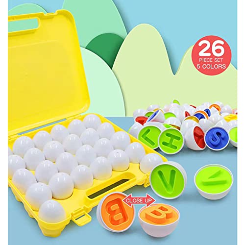 J-Hong Letters Matching Eggs 26Pcs Abc Alphabet Easter Eggs - Educational Color & Shape Recognition Sortere Skills Study Toys, Learning Toy Gift For Toddler 1 2 3 Year Old #TOP4