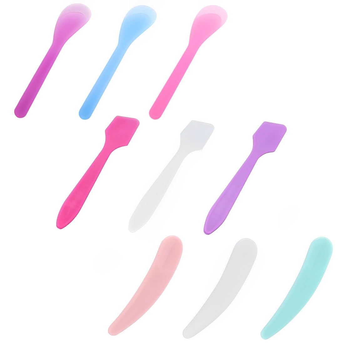 9PCS Mini spatola per trucco in Cura della pelle Applicatore cosmetico per il viso Cucchiaio per maschera per il viso Crema Lozioni Idratanti