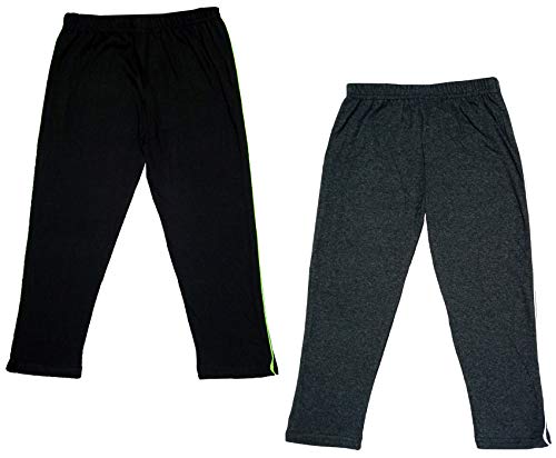 Image of indi weaves Girls Super Soft Cotton Solid Capri Pants Pack of 2