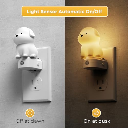 L LOHAS LED Plug in Night Light for Kids, 3D Cute Puppy Night Lights - image 3