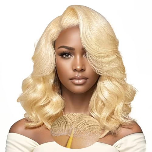 613 Lace Front Wig Human Hair 7×5 Glueless Blonde Body