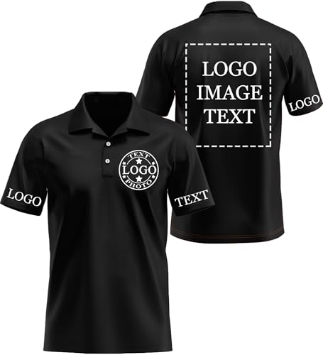 Polos personalizados para hombres y mujeres Diseña tu camisa de golf de trabajo ligera personalizada con texto, foto y logo miniatura 1