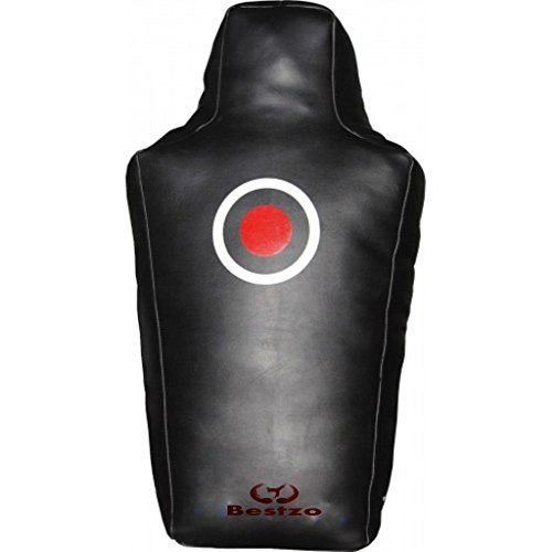 Bestzo MMA Dummy - Ground and Pound Floor Punching Bag Anatomy Shaped Black -H40 xW20 xD12