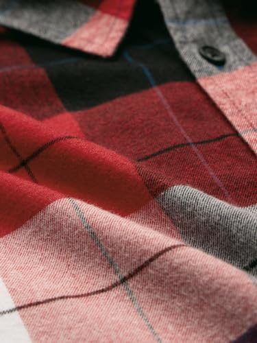 Image of The Souled Store Plaid: Black /Blue /Red Checks Long Sleeve Collared Neck Button Down Cotton Relaxed Fit Shirts for Men and Boys - Classic and Casual Wardrobe Essentials