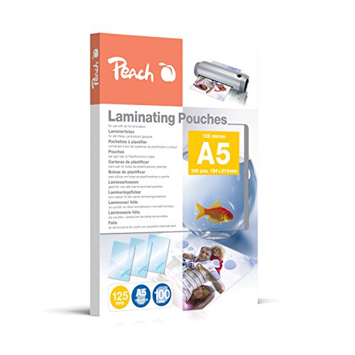 Peach Laminierfolien A5 100 Stück 2 x 125 mic (250µm) glänzend - Ultrastark – Ansicht 2